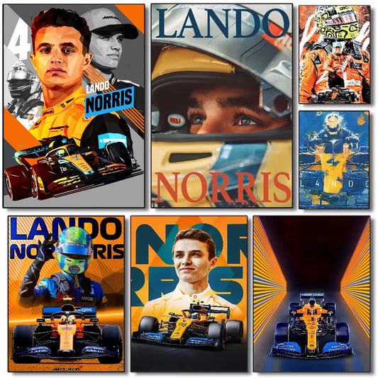 Stampa su tela da intelaiare — Homage to Lando Norris