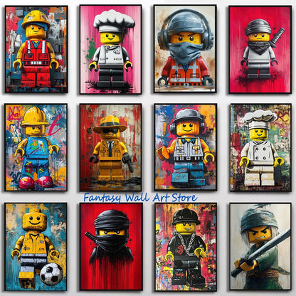 Stampa su tela da intelaiare — Personaggi Graffiti