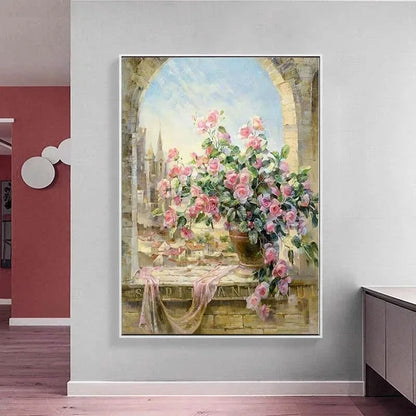 Stampa su tela da intelaiare — Peonie Rosa