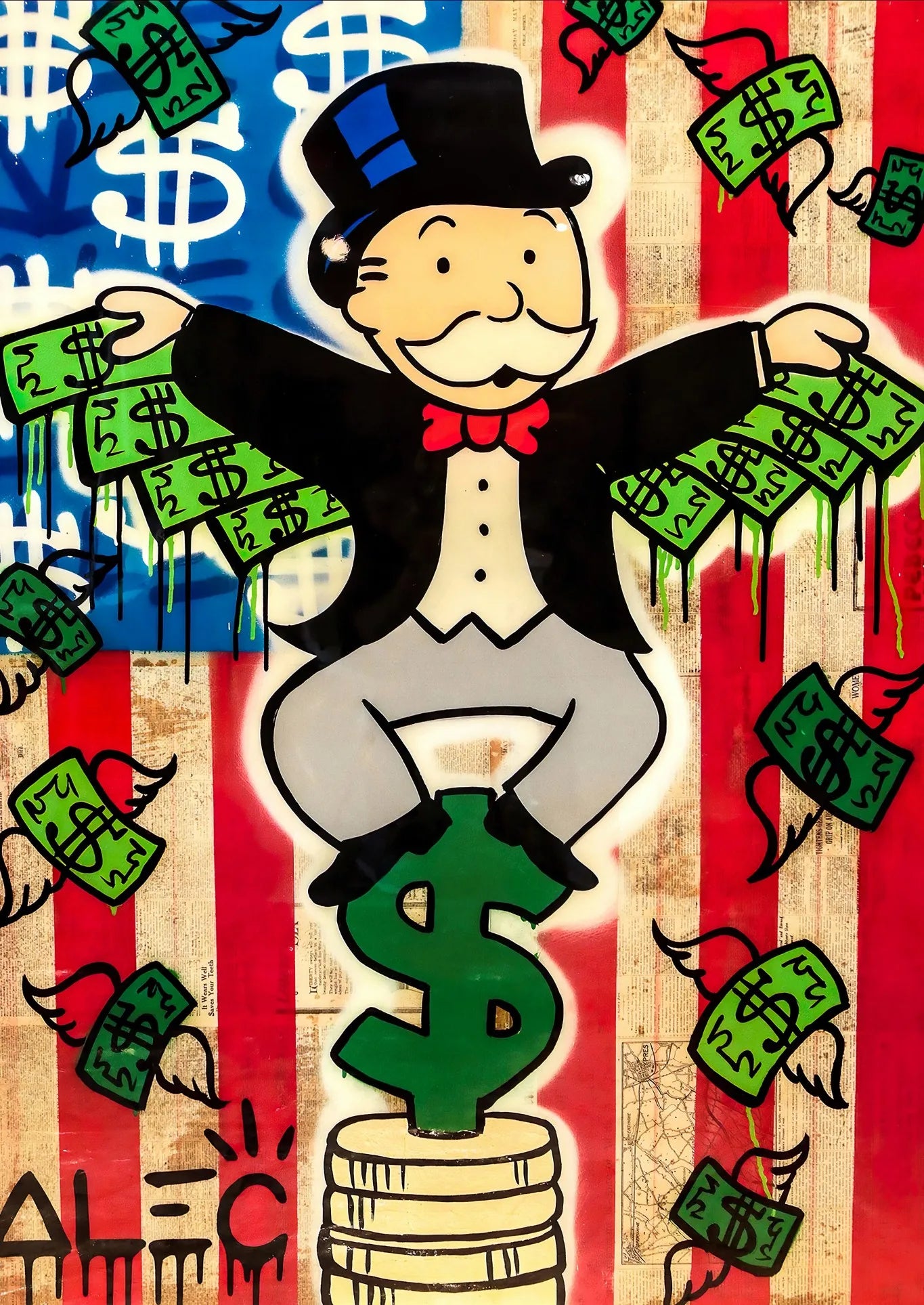 Stampa su tela da intelaiare — Homage to Alec Monopoly