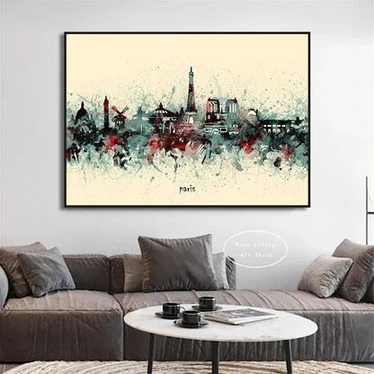 Stampa su tela da intelaiare — Skyline del Mondo