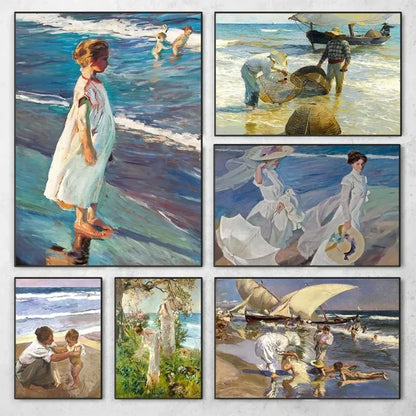 Stampa su tela da intelaiare — Sorolla Nuotatori