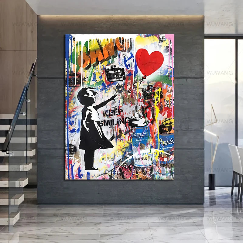 Stampa su tela da intelaiare — Homage to Banksy