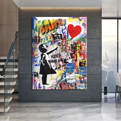 Stampa su tela da intelaiare — Homage to Banksy