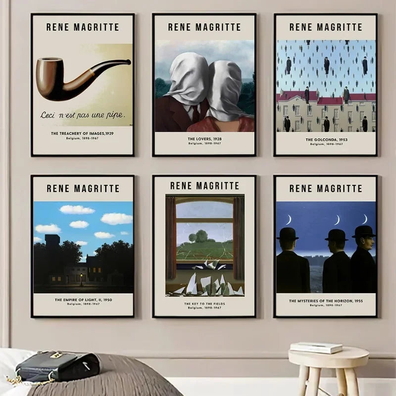 Stampa su tela da intelaiare — Homage to Magritte