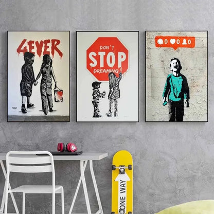 Stampa su tela da intelaiare — Homage to Banksy