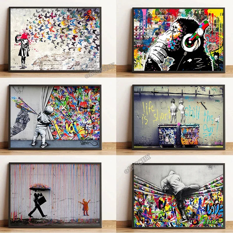 Stampa su tela da intelaiare — Homage to Banksy