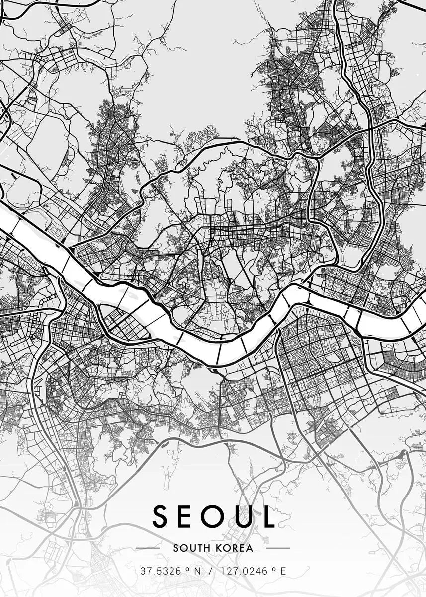 Stampa su tela da intelaiare — Mappe Urbane