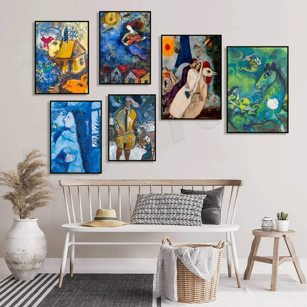 Stampa su tela da intelaiare — Homage to Chagall