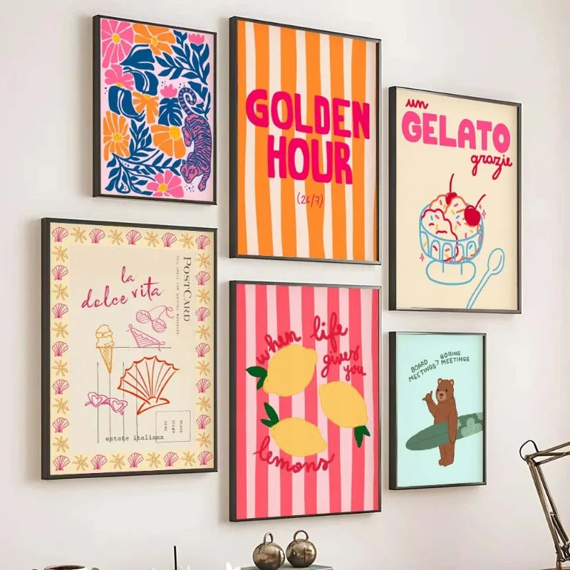 Stampa su tela da intelaiare — Spiaggia Preppy