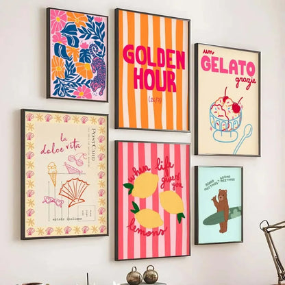 Stampa su tela da intelaiare — Spiaggia Preppy