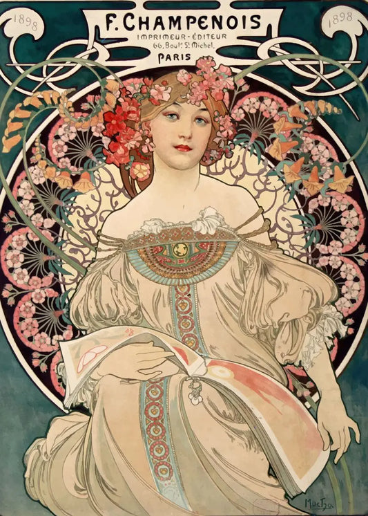 Stampa su tela da intelaiare — Homage to Mucha