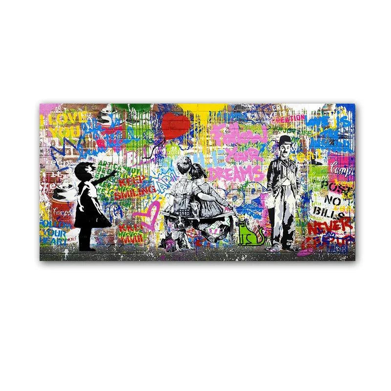 Stampa su tela da intelaiare — Homage to Banksy