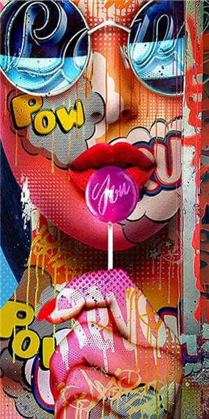 Stampa su tela da intelaiare — Donna Pop Art