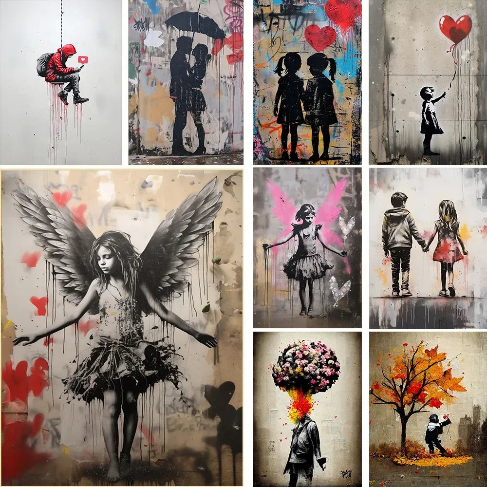 Stampa su tela da intelaiare — Homage to Banksy