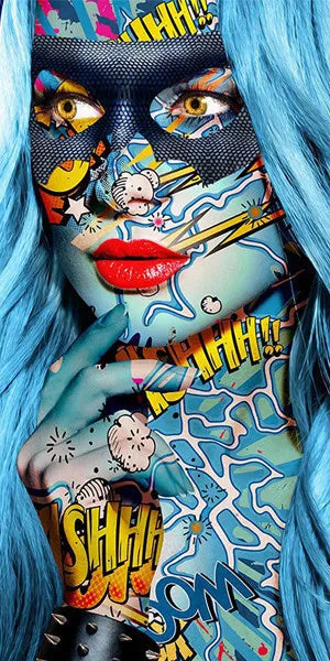 Stampa su tela da intelaiare — Donna Pop Art