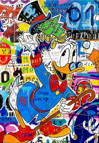 Stampa su tela da intelaiare — Graffiti Dorato