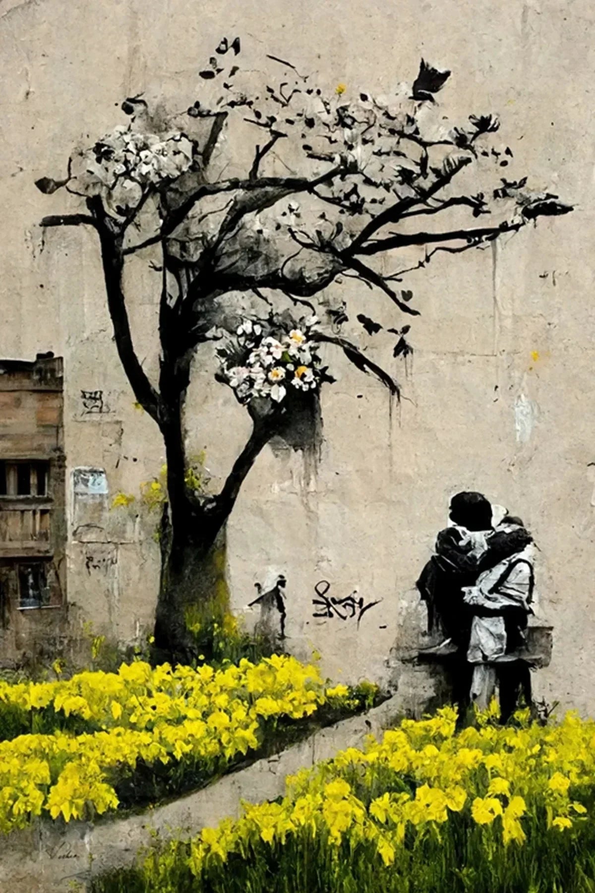 Stampa su tela da intelaiare — Homage to Banksy