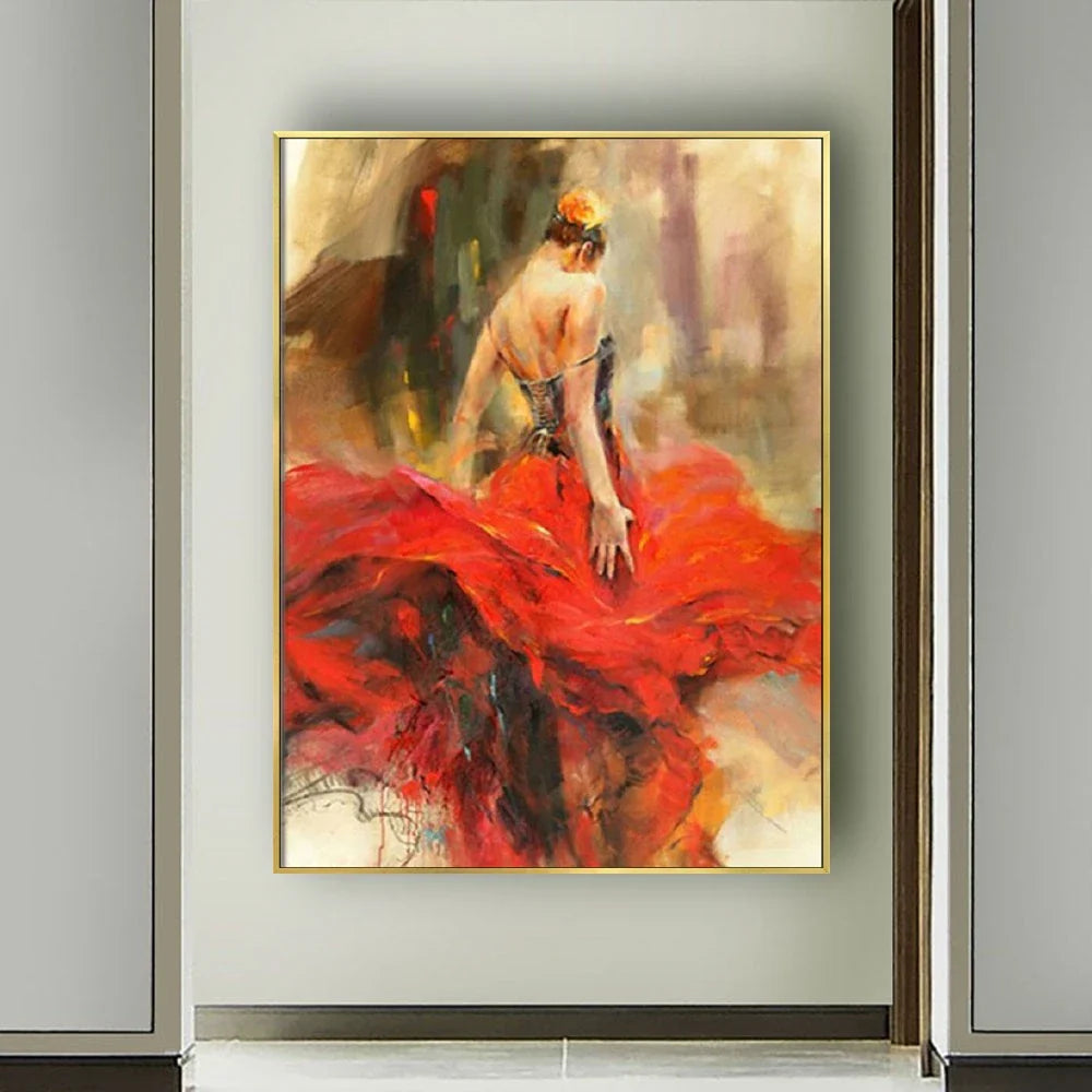 Dipinto a mano da intelaiare — Ballerina