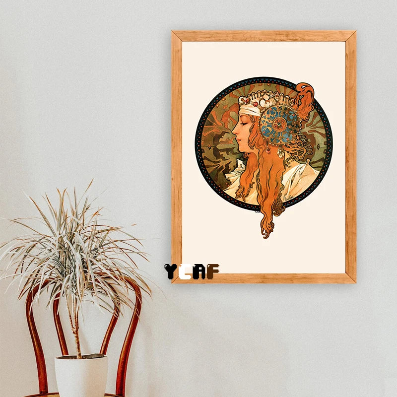 Stampa su tela da intelaiare — Homage to Mucha