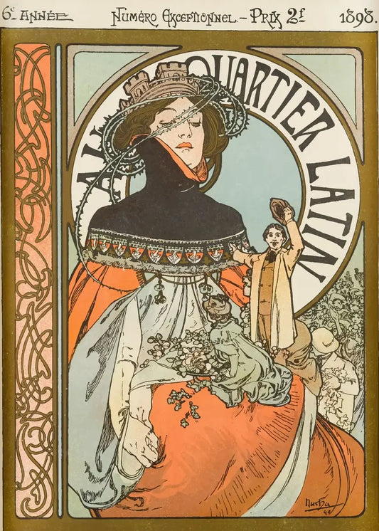 Stampa su tela da intelaiare — Homage to Mucha