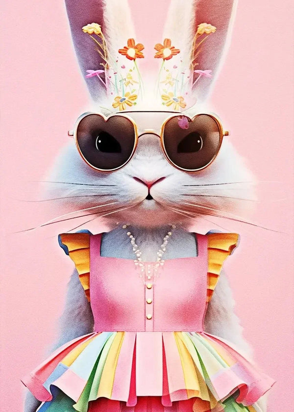 Stampa su tela da intelaiare — Animali con Occhiali