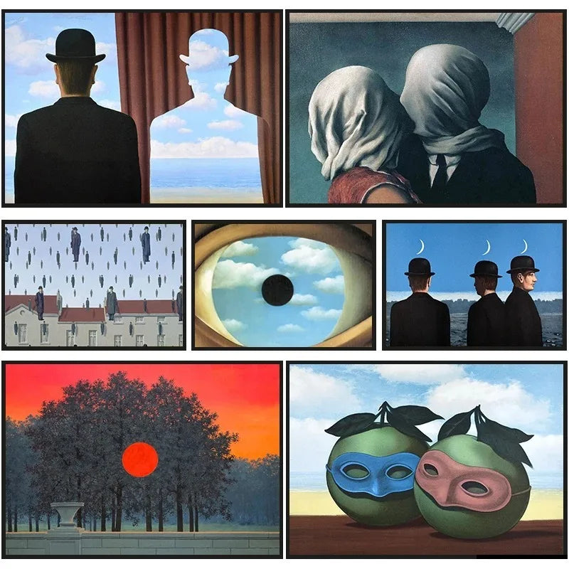 Stampa su tela da intelaiare — Homage to Magritte