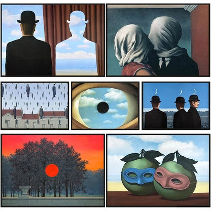 Stampa su tela da intelaiare — Homage to Magritte