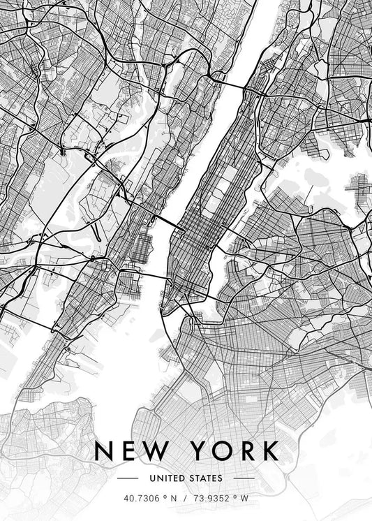 Stampa su tela da intelaiare — Mappe Urbane