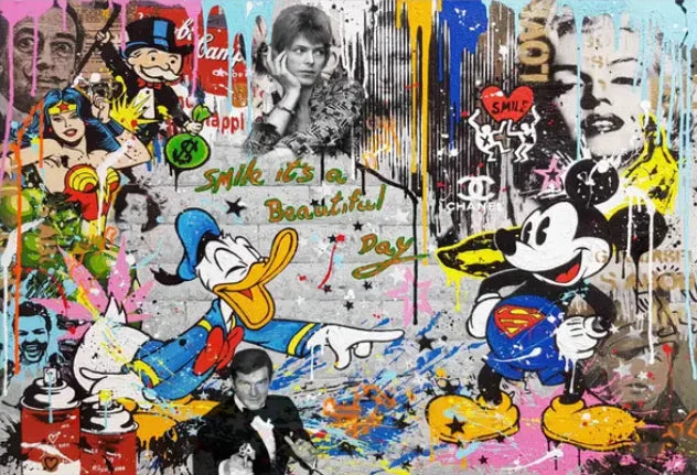 Stampa su tela da intelaiare — Graffiti Dorato