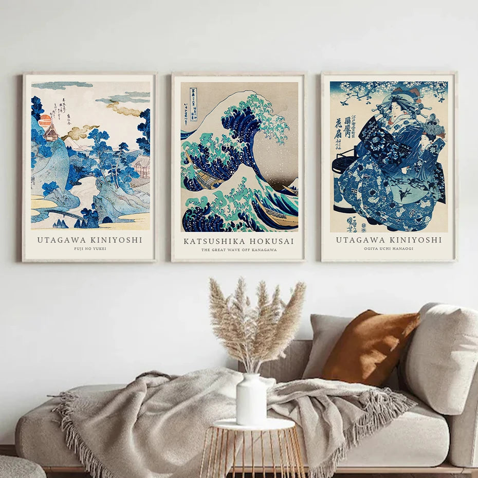 Stampa su tela da intelaiare — Homage to Hokusai