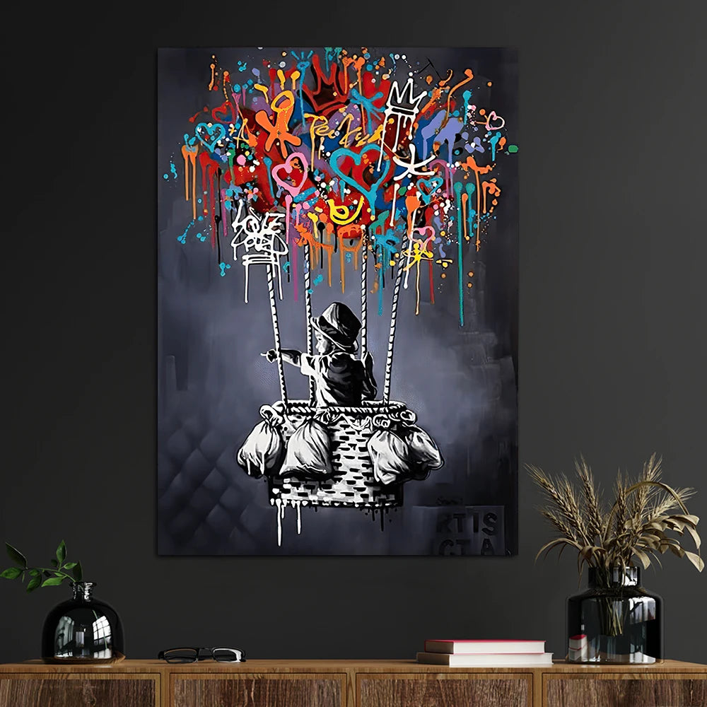 Stampa su tela da intelaiare — Homage to Banksy