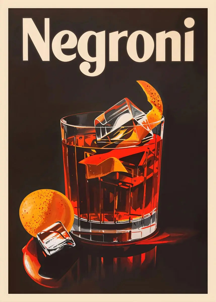 Stampa su tela da intelaiare — Cocktail Negroni