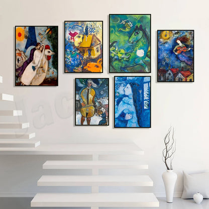 Stampa su tela da intelaiare — Homage to Chagall