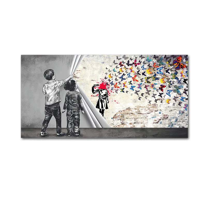 Stampa su tela da intelaiare — Homage to Banksy
