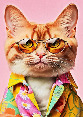 Stampa su tela da intelaiare — Animali con Occhiali