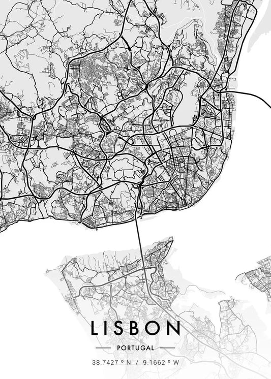 Stampa su tela da intelaiare — Mappe Urbane