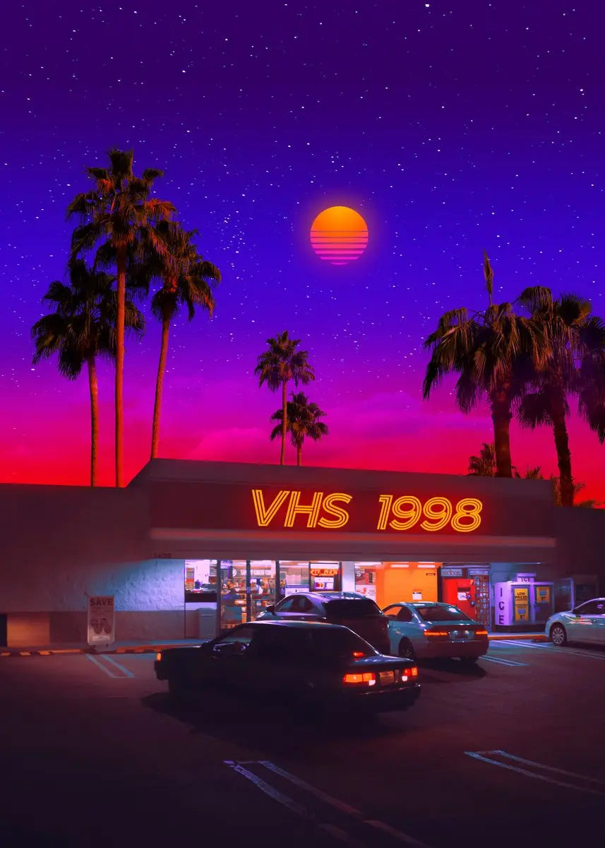 Stampa su tela da intelaiare — Tropici Synthwave