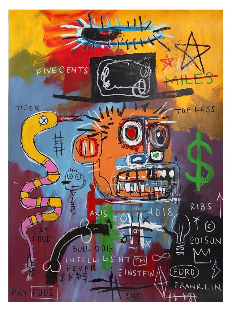 Stampa su tela da intelaiare — Homage to Basquiat