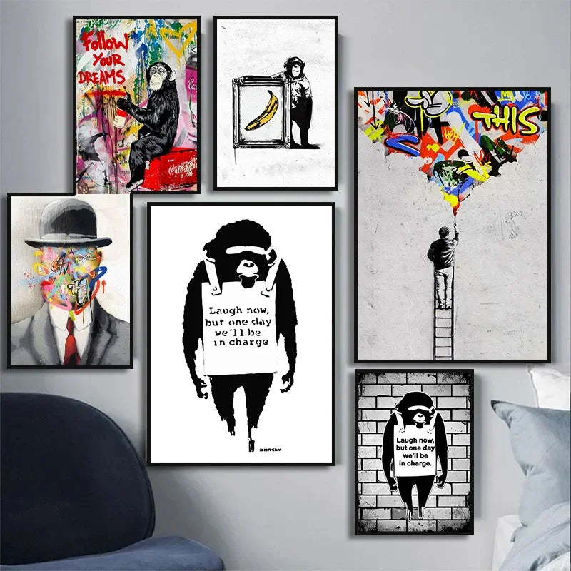 Stampa su tela da intelaiare — Homage to Banksy