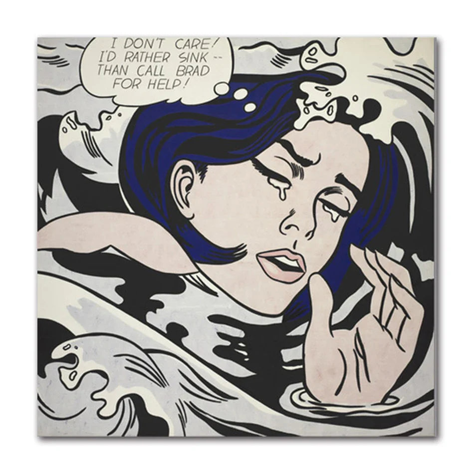 Stampa su tela da intelaiare — Homage to Lichtenstein