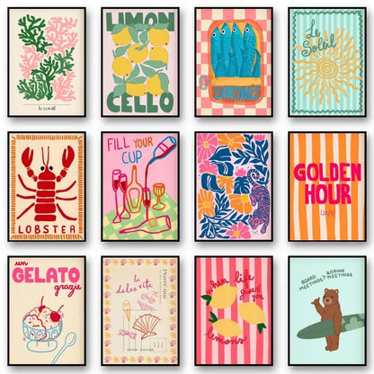 Stampa su tela da intelaiare — Spiaggia Preppy