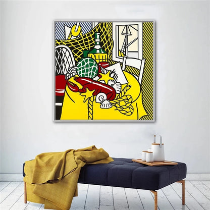 Stampa su tela da intelaiare — Homage to Lichtenstein