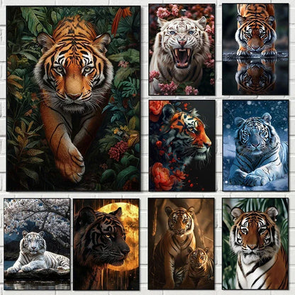 Stampa su tela da intelaiare — Tigre Tropicale