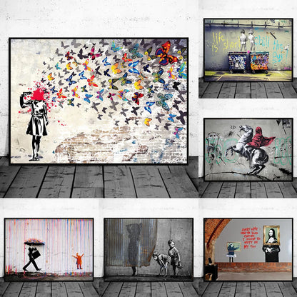 Stampa su tela da intelaiare — Homage to Banksy