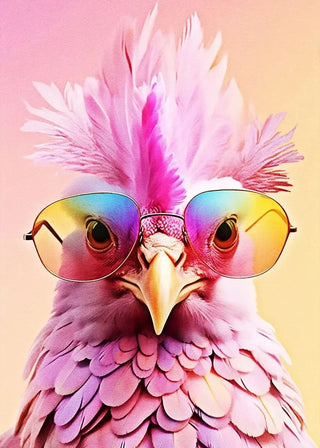 Stampa su tela da intelaiare — Animali con Occhiali