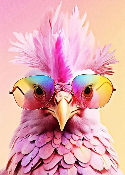 Stampa su tela da intelaiare — Animali con Occhiali