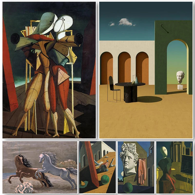 Stampa su tela da intelaiare — Homage to De Chirico