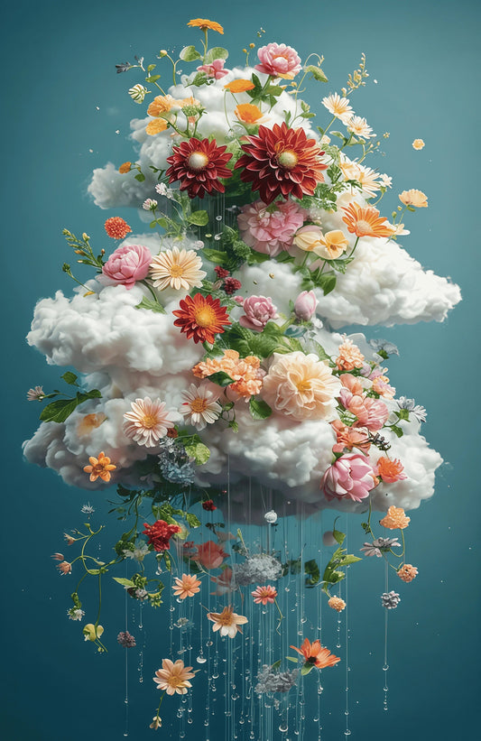 Stampa su tela da intelaiare — Fiori Colorati
