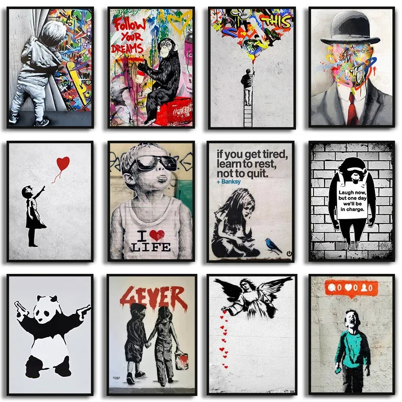 Stampa su tela da intelaiare — Homage to Banksy